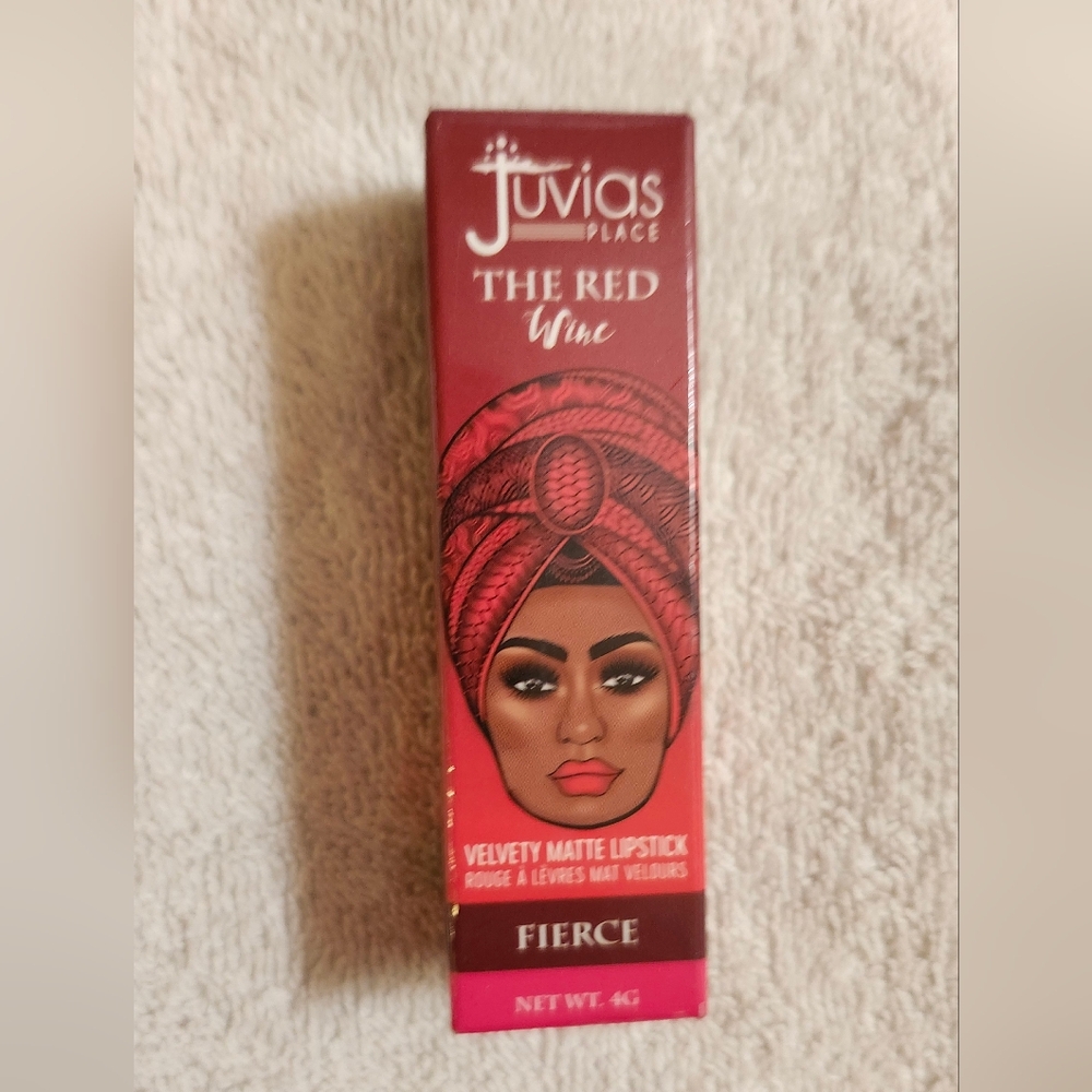 NIB Juvia's Place "The Red Wine" Velvety Matte Lipstick in Fierce (Burgundy Red)